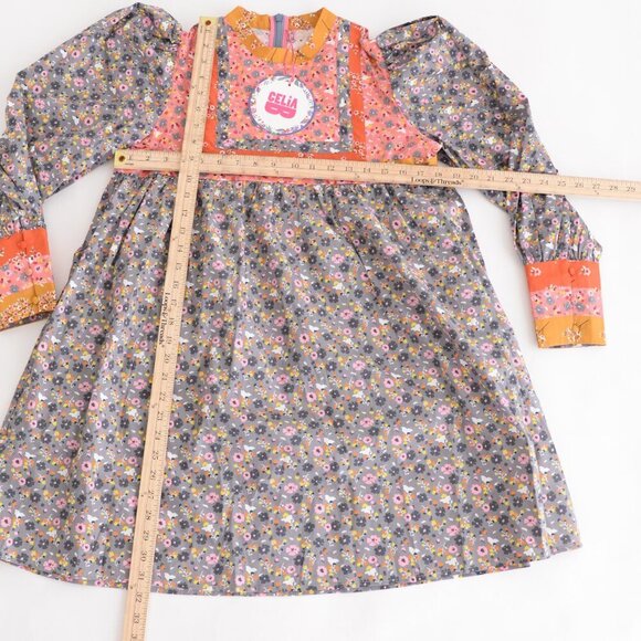 CeliaB BuckEye Tree Puff Sleeve Multicolor Floral Mini Dress S - Picture 4 of 16